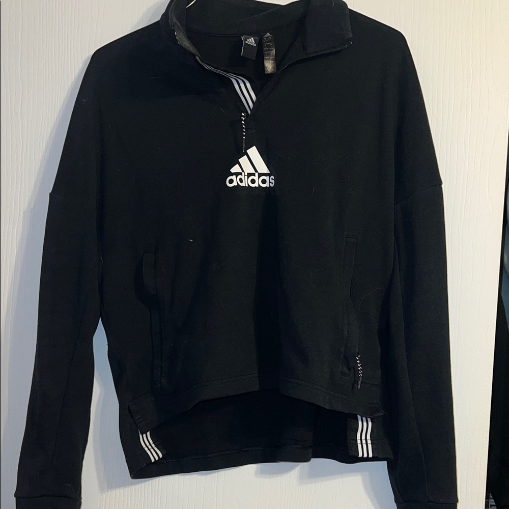 Adidas Black Quarter Zip Sweatshirt